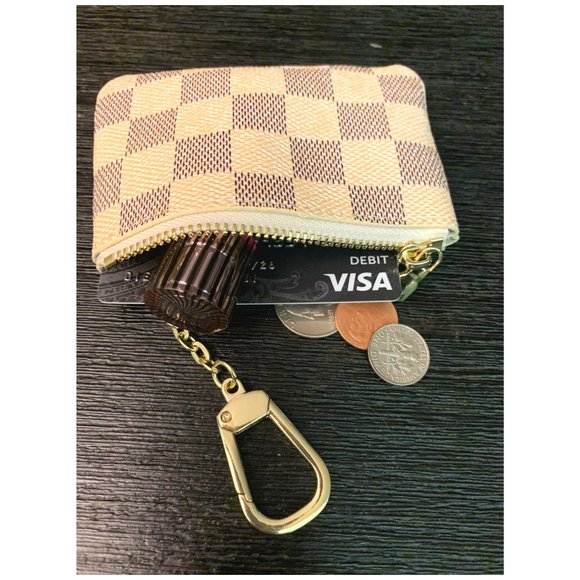 Pocket Coin Purse zipper Pouch Printed Mini Wallet, keychain clasp - Picture 8 of 10